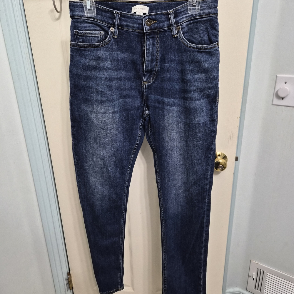 Sun + Stone Dark Blue Skinny Jeans